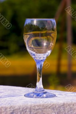 Empty wine glass