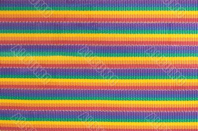 Rainbow colored fabric stripes