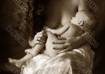 Baby breastfeeding