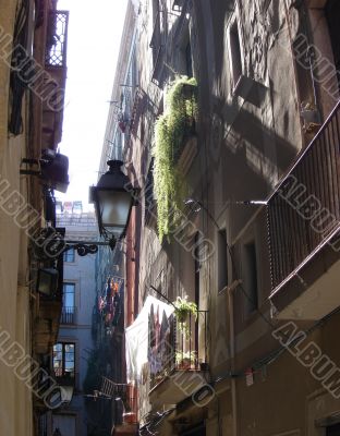 Street of old Barcelona