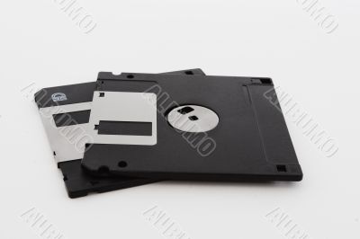 Disk date on a white background