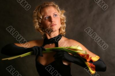 Portrait with callas