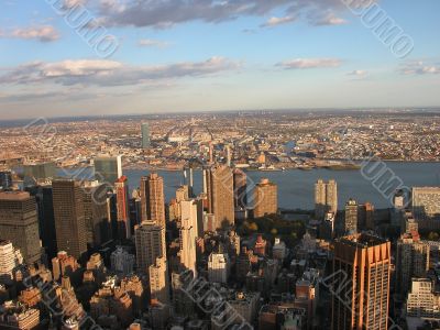 View from Empire State building on Manhattan