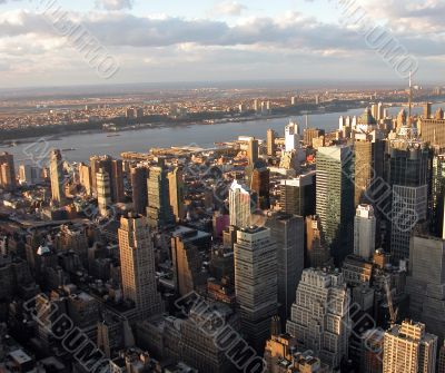 View from Empire State building on Manhattan