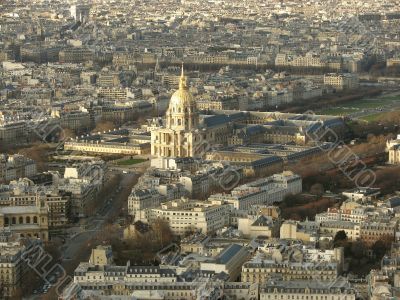 Panorama of Paris. The House of invalids