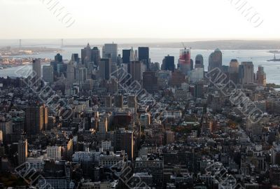 View from Empire State building on Manhattan