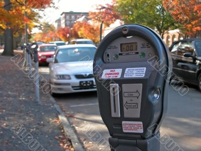 Parking meter in Princeton. Fall Parking meter in Princeton. Fall