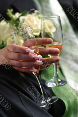 Glasses of champagne