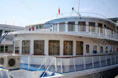 Upper deck of the passenger motorship