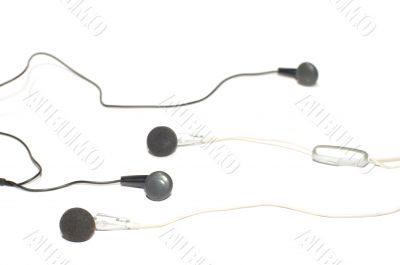 White and black headphones