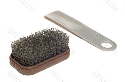 brush cleaner and boots spatula