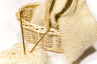 knitting needle, basket