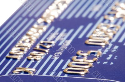 Close up plastic card