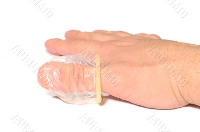contraceptive with hand