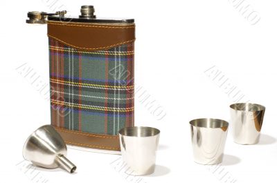 flask with cans