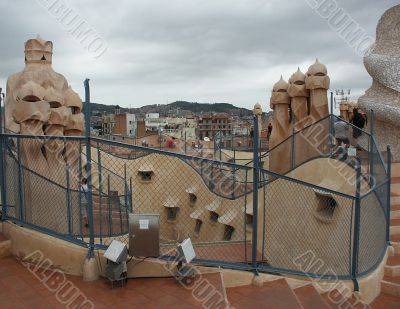 Gaudi house-top
