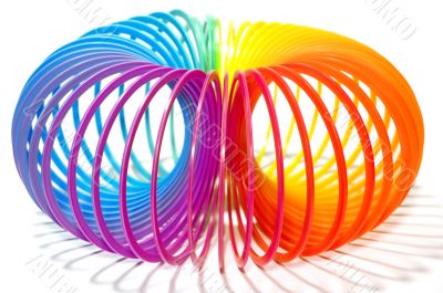 Toy stretched spring