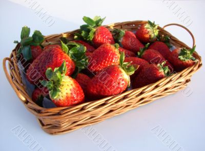 Strawberry in a basket