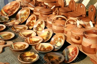 Souvenirs from wooden
