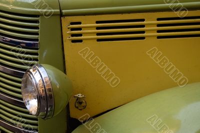Old Bus Motor With Headlights