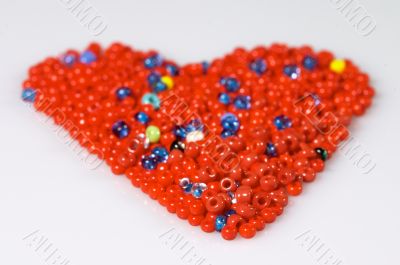 Red beads heart