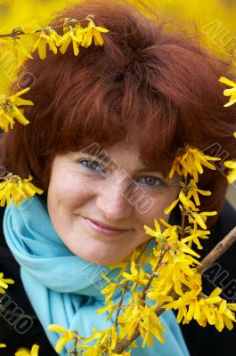 Girl in yellow flowers