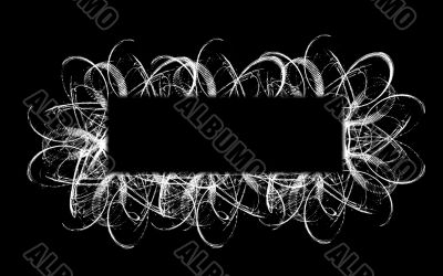Horizontal frame with white ornament Horizontal frame with white ornament
