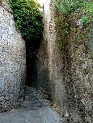 Antique ruins. A stairs