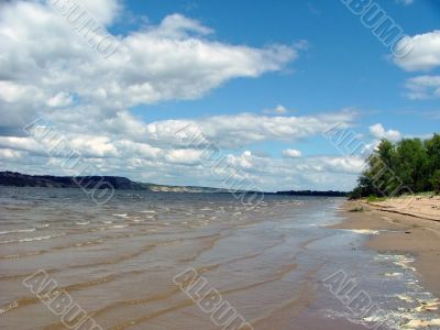 two riversides Volga, landscape