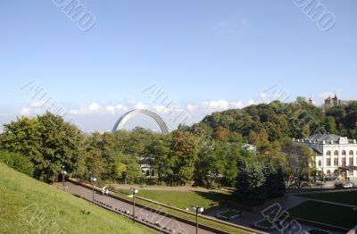 View on Kiev Arc of Nations Friendship