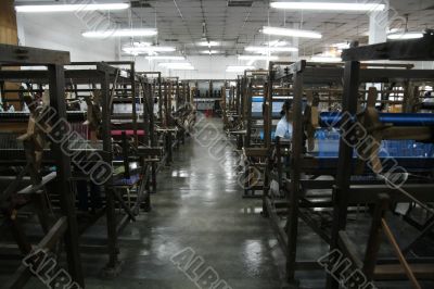 At the silk factory