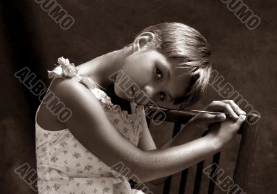 Portrait with a camomile