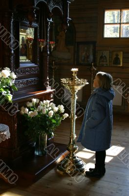 Girl in church