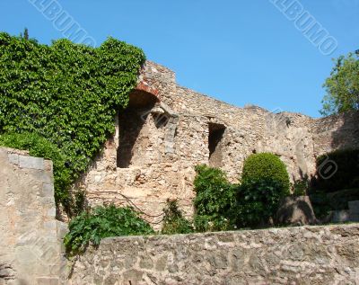 Antique ruins. A stairs