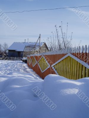 house in a snow