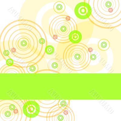 Frame with color circles on white background Frame with color circles on white background