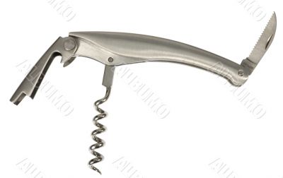 corkscrew, stopper, knife