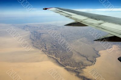 Desert, Egypt, river, sand, plane