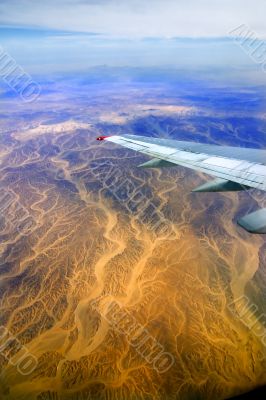 Desert, Egypt, river, sand, plane