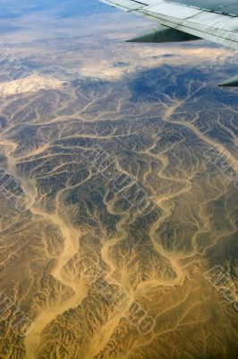 Desert, Egypt, river, sand, plane