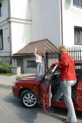 Journey to families on car