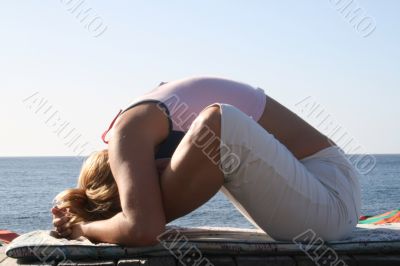 Yoga on the beach