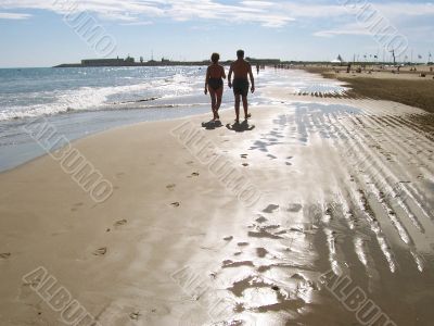Walk on a beach