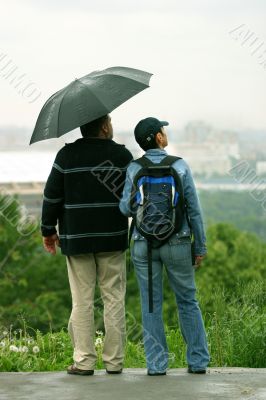 Two under one umbrella