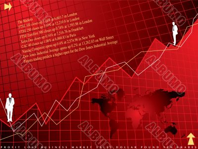 financial background red