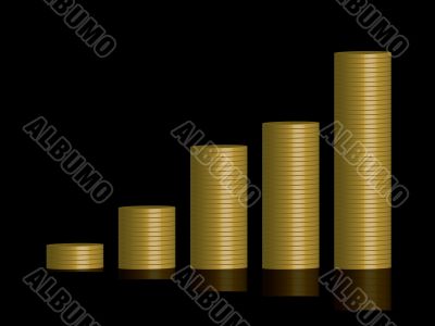coins graph black