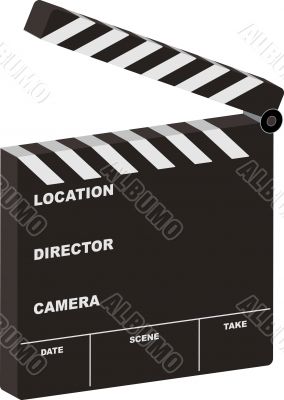 film clapper 3d open