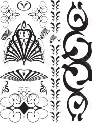 abstract swirl black