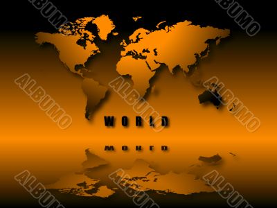 illuminated world world