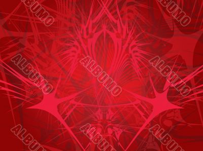 abstract red web